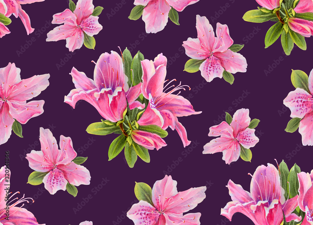 Seamless pattern with watercolor flowers Seamless pattern with watercolor flowers