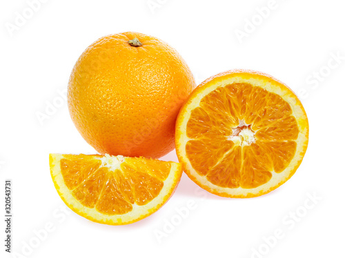 Orange fruit isolated on white background