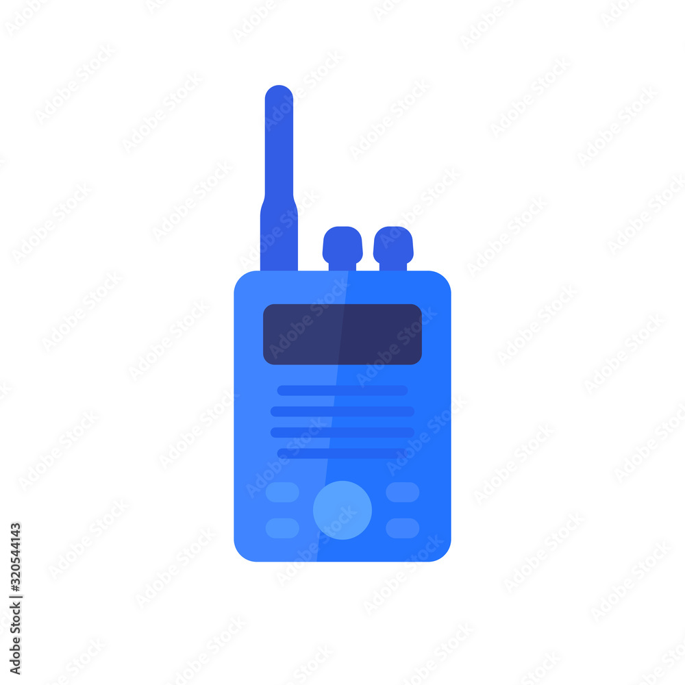 radio set, portable transceiver flat icon radio set, portable transceiver flat icon