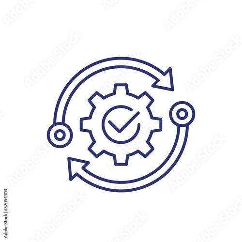 productivity and production capacity, line icon