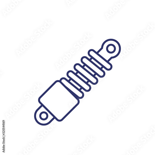 shock absorber line icon on white