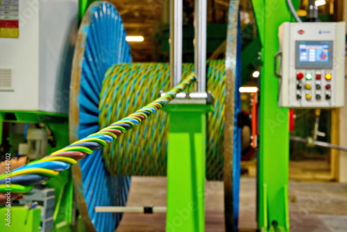 The plant for the production of conductive lived and its twisting.