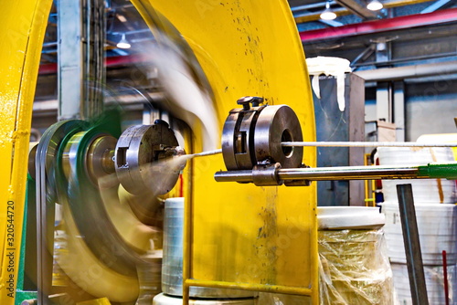The plant for the production of conductive lived and its twisting.