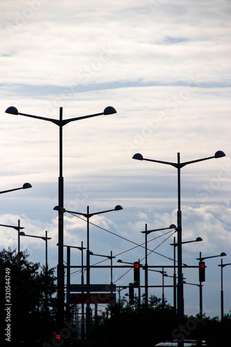 Lanterns in an urban environment