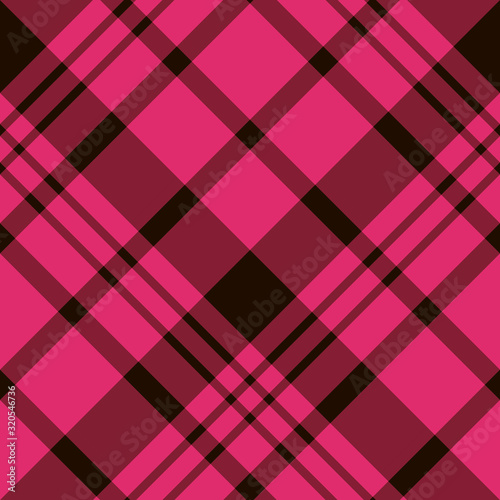 Seamless pattern in charming bright pink, grey and black colors for plaid, fabric, textile, clothes, tablecloth and other things. Vector image. 2
