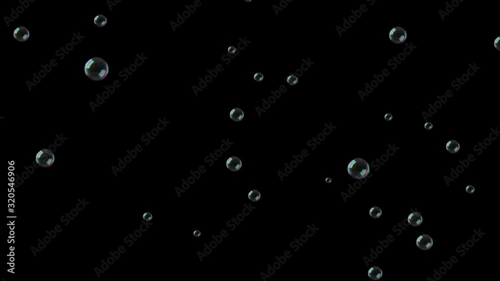 Water bubbles floating in the air, Alpha Channel Water bubbles floating in the air, Alpha Channel