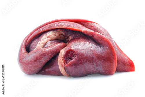 Canvas Print spleen pig isolated