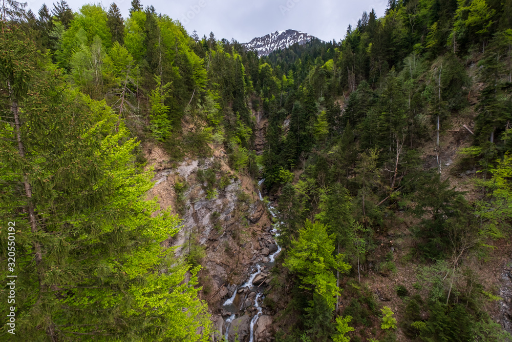 Waterfall in the forest at summer Waterfall in the forest at summer
