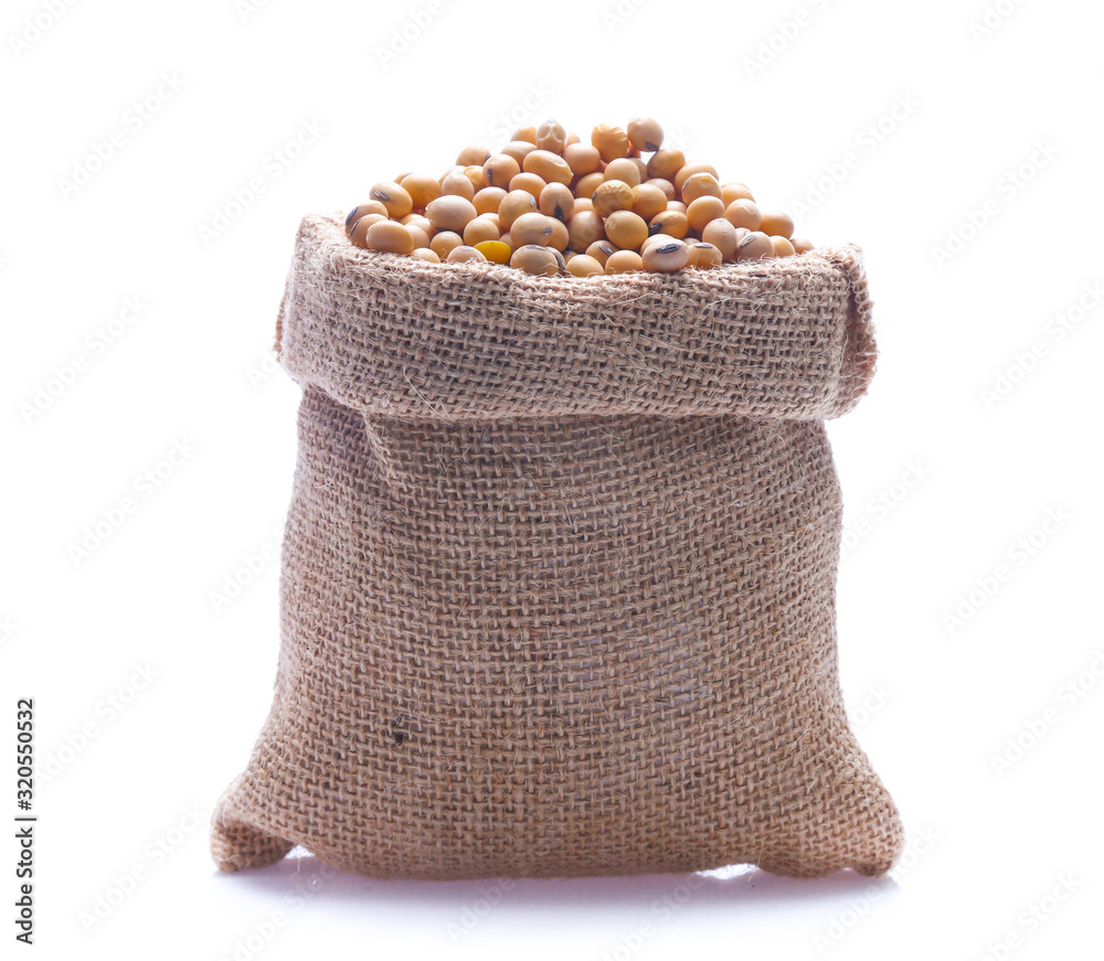 Soybeans isolated on white background Soybeans isolated on white background