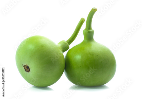 bottle gourds isolated on white background