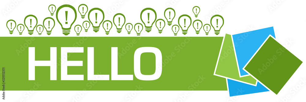 Hello Blue Green Bulbs Squares Texture Blue Hello Blue Green Bulbs Squares Texture Blue