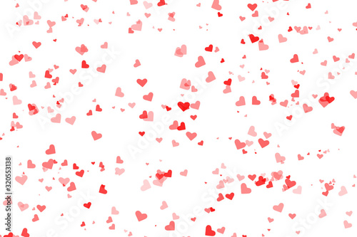 Wallpaper Mural Abstract background with red hearts on white for valentines day. Romantic pattern for Valentine's day. Torontodigital.ca