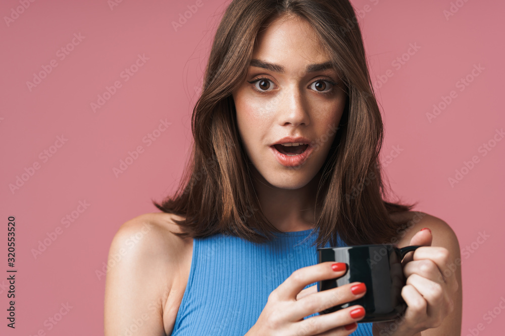 Portrait of a young attractive brunette woman Portrait of a young attractive brunette woman