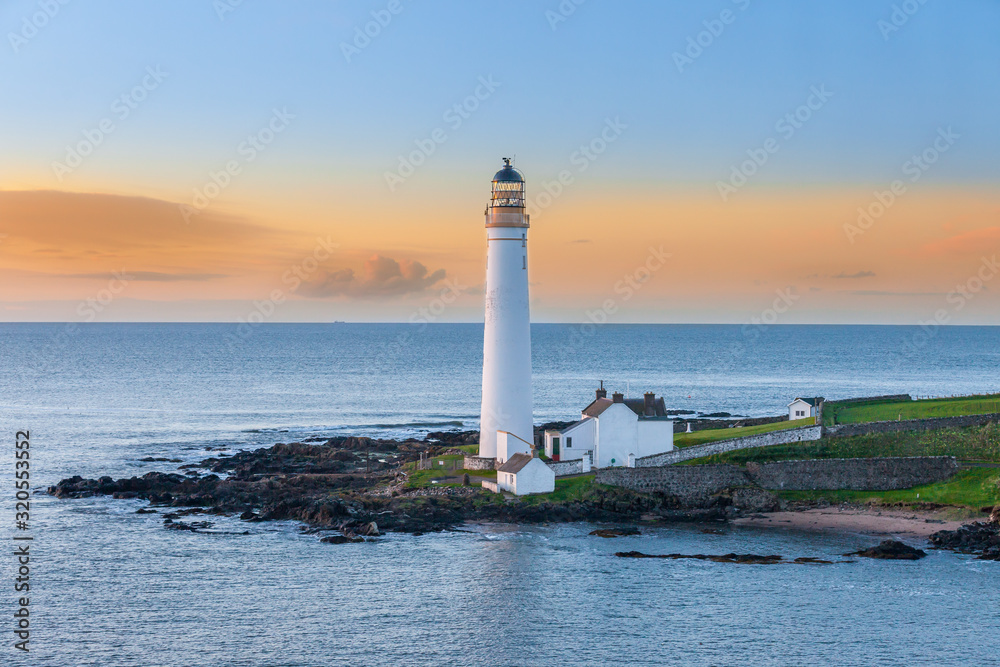 MONTROSE SCOTLAND - 2015 MAY 07. Scurdie Ness lighthouse at Ferryden.