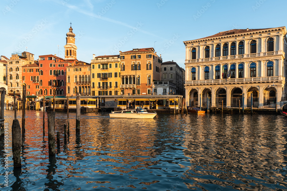 Sunset on the Grand Canal. Venice. Italy