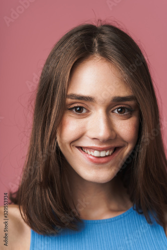 Portrait of a young attractive brunette woman