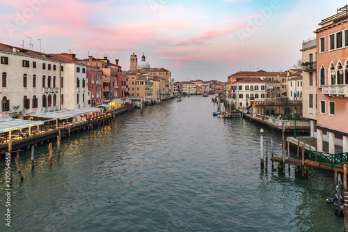 Sunset on the Grand Canal. Venice. Italy © Nicola Simeoni