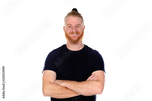 Red haired man with long beard