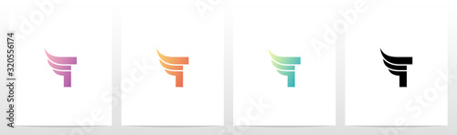 Small Wing On Letter Logo Design T