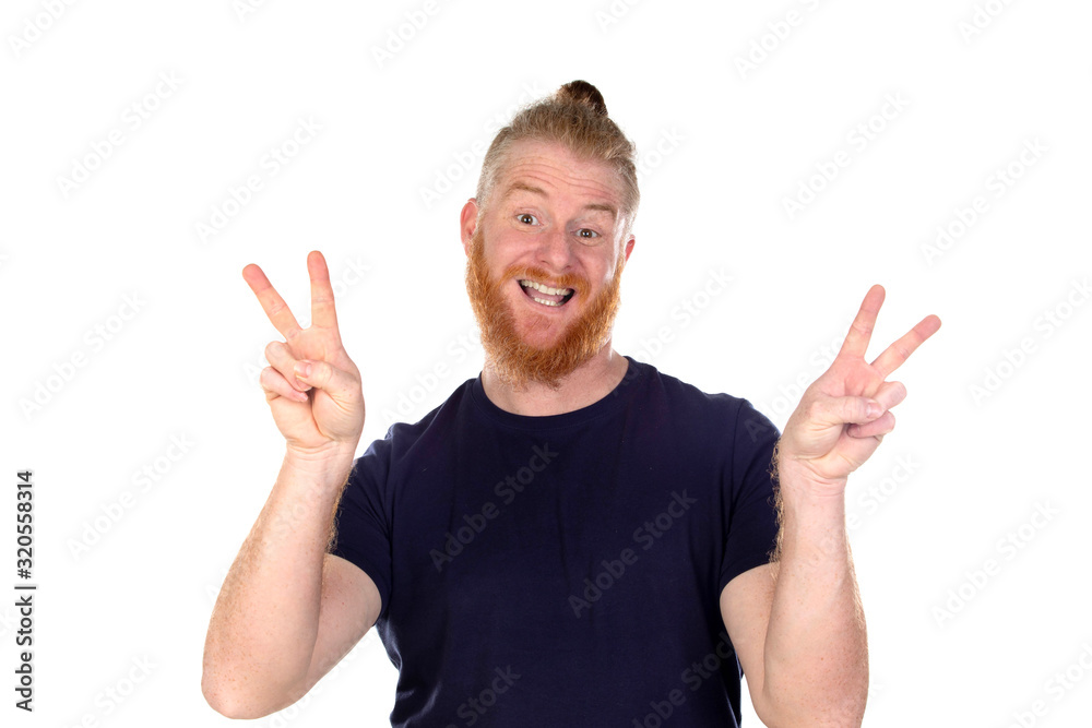 Red haired man with long beard Red haired man with long beard