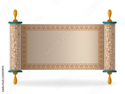 Scroll with beautiful ornament and text place