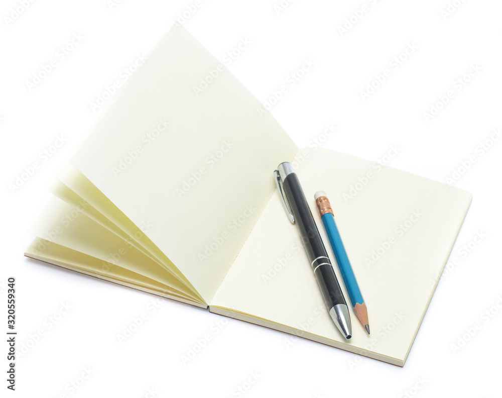 brown note book with black pen brown note book with black pen