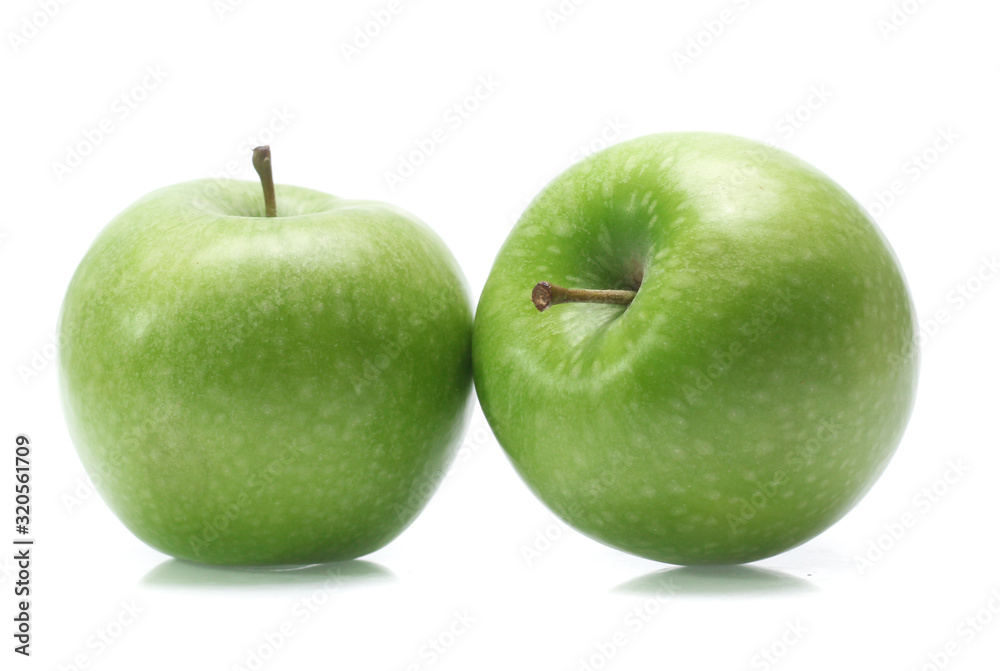 Green apple isolated on white background Green apple isolated on white background