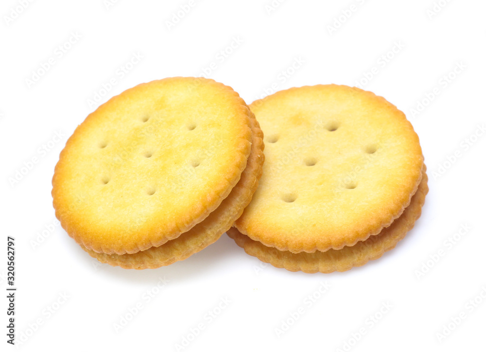 Sandwich biscuits cracker isolated on white background Sandwich biscuits cracker isolated on white background