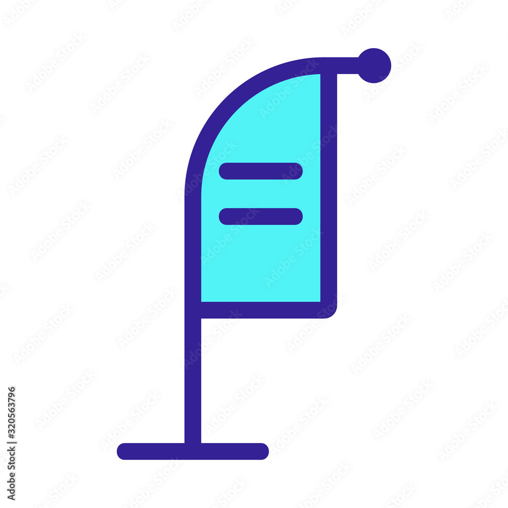 Advertising banner icon vector. A thin line sign. Isolated contour symbol illustration Advertising banner icon vector. A thin line sign. Isolated contour symbol illustration