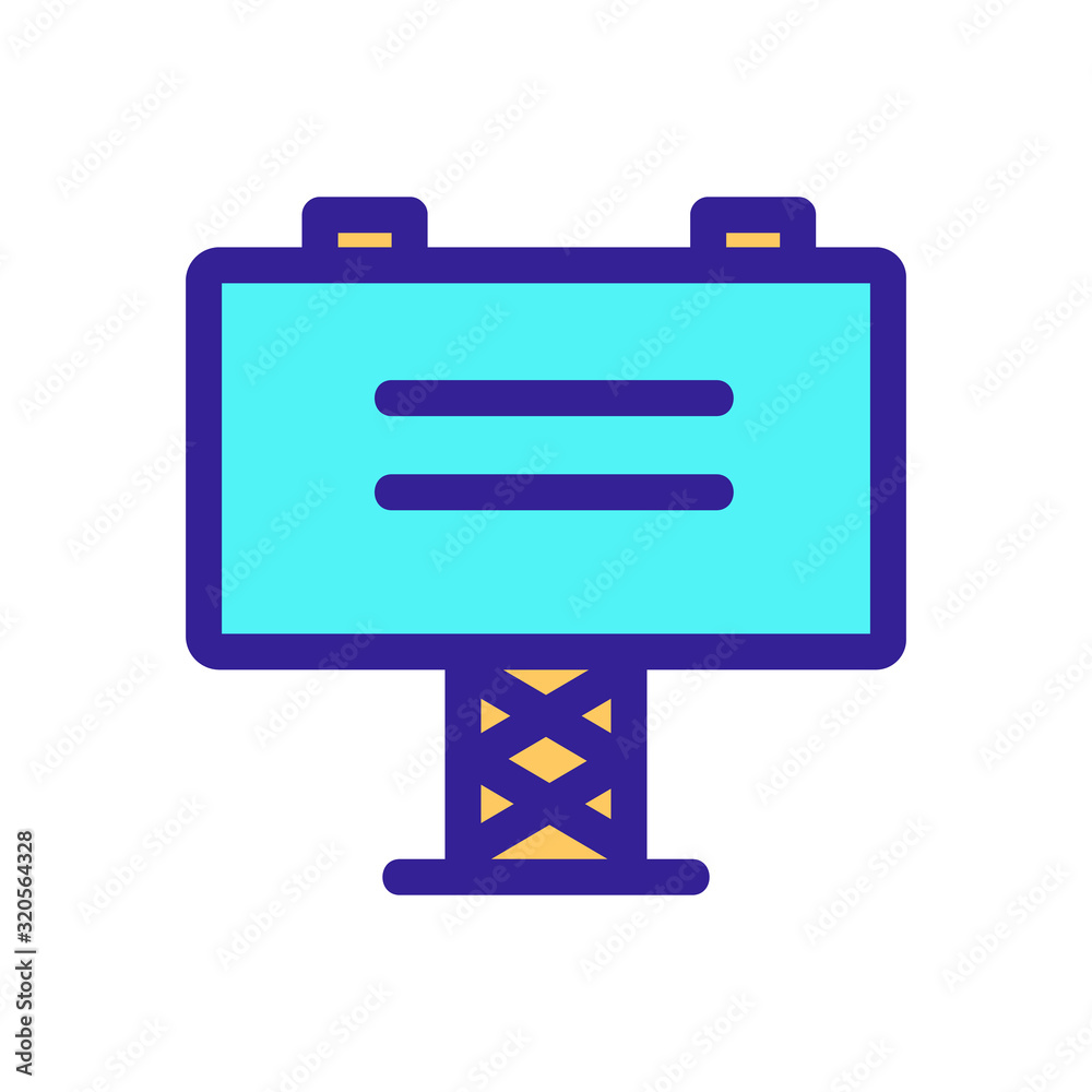Advertising banner icon vector. A thin line sign. Isolated contour symbol illustration Advertising banner icon vector. A thin line sign. Isolated contour symbol illustration