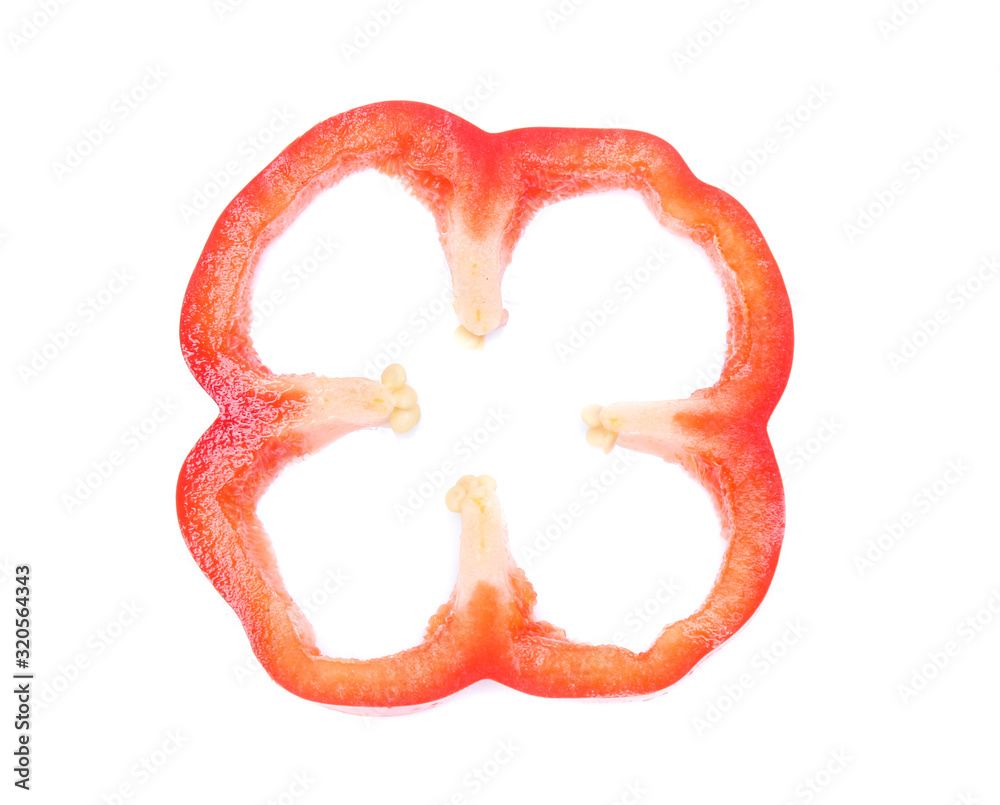 Red sweet pepper isolated on a white background Red sweet pepper isolated on a white background