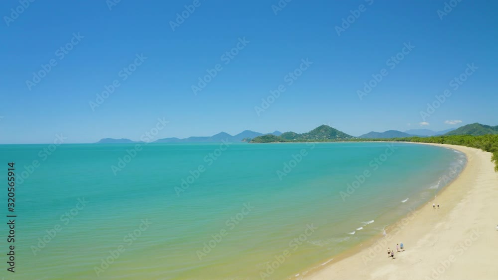 Aerial, view on huge beach and australian coastline in Palm Cove, Cairns in Queensland, Australia Aerial, view on huge beach and australian coastline in Palm Cove, Cairns in Queensland, Australia