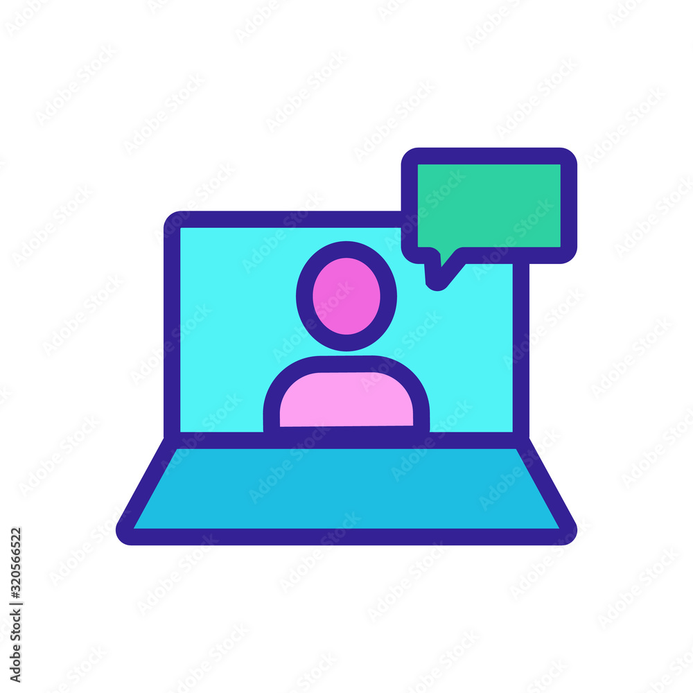 Business correspondence icon vector. A thin line sign. Isolated contour symbol illustration