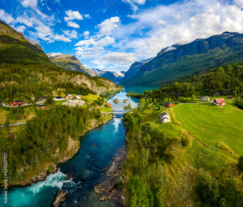 lovatnet lake Beautiful Nature Norway.