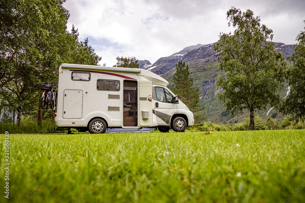 Family vacation travel RV, holiday trip in motorhome Family vacation travel RV, holiday trip in motorhome