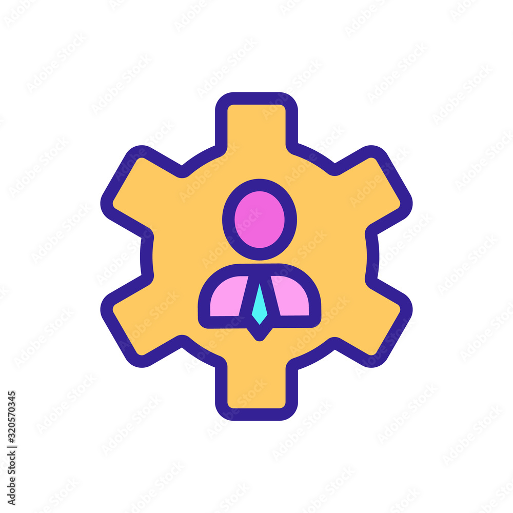 employee vector icon function. A thin line sign. Isolated contour symbol illustration employee vector icon function. A thin line sign. Isolated contour symbol illustration