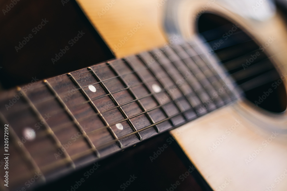 Fototapeta premium close up of a guitar