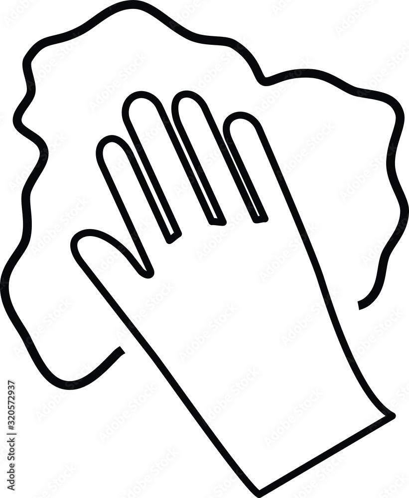 cleaning hand icon