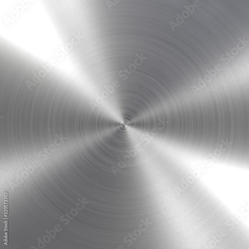 Circular brushed metal texture - background