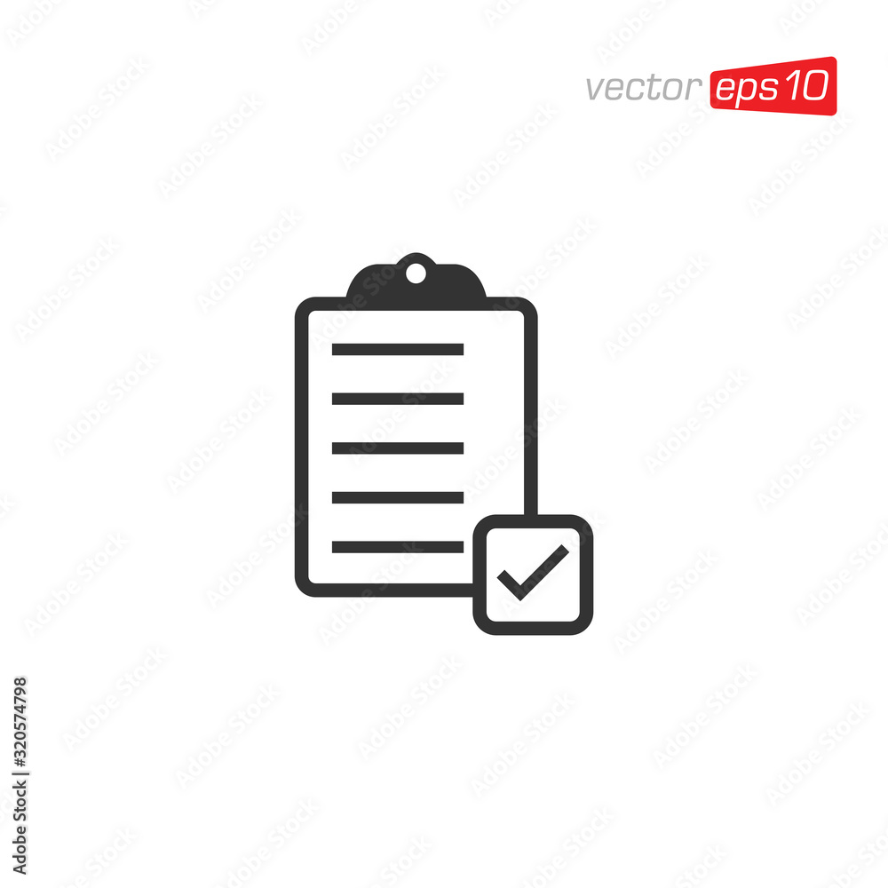 Clipboard Checklist Icon Design Vector Clipboard Checklist Icon Design Vector