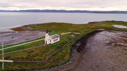 Aerial view of Nesseby, Norway photo