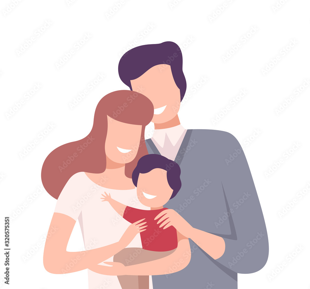 Happy Family Standing Close to Each Other and Spending Time Together During Weekend