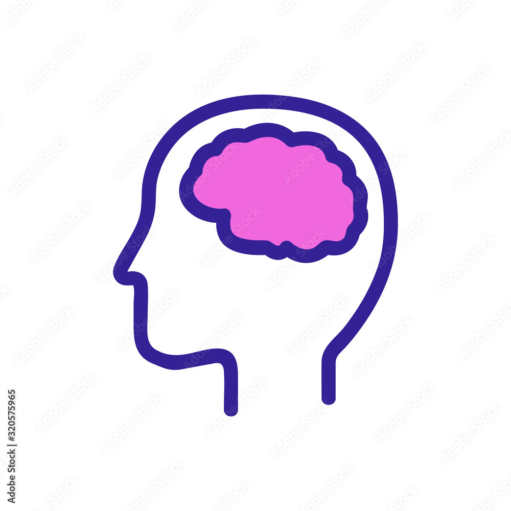 Headache icon vector. A thin line sign. Isolated contour symbol illustration Headache icon vector. A thin line sign. Isolated contour symbol illustration