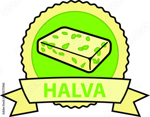 Halva icon, vector illustration