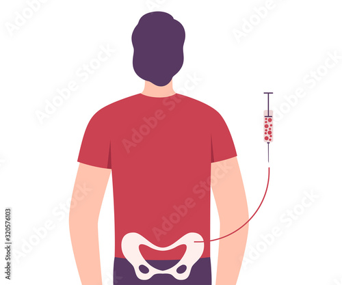 Organ Donation, Living Donor for Bone Marrow Transplantation Vector Illustration