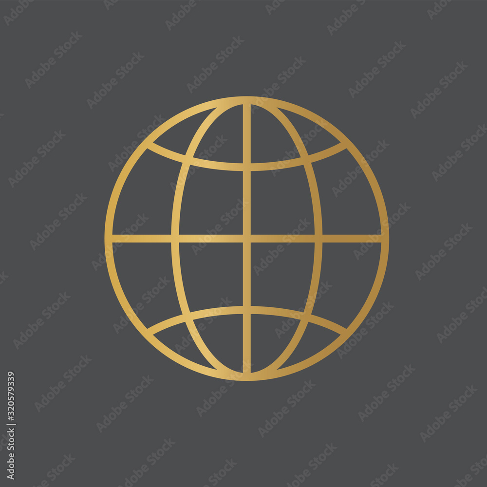 golden globe icon- vector illustration golden globe icon- vector illustration