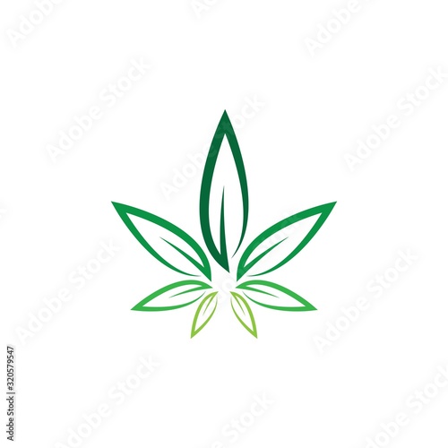 Cannabis logo creative vector icon