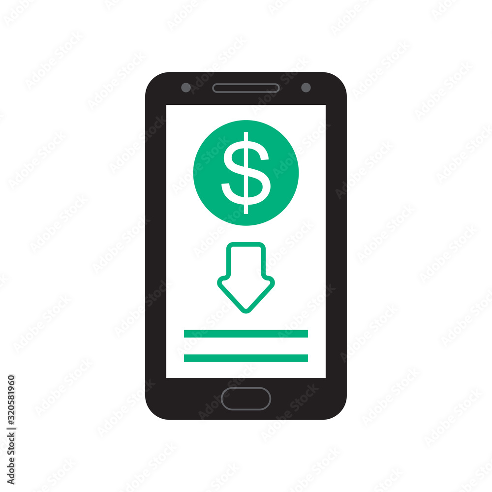Mobile banking icon. Vector illustration of money transfer symbol concept. Mobile banking icon. Vector illustration of money transfer symbol concept.