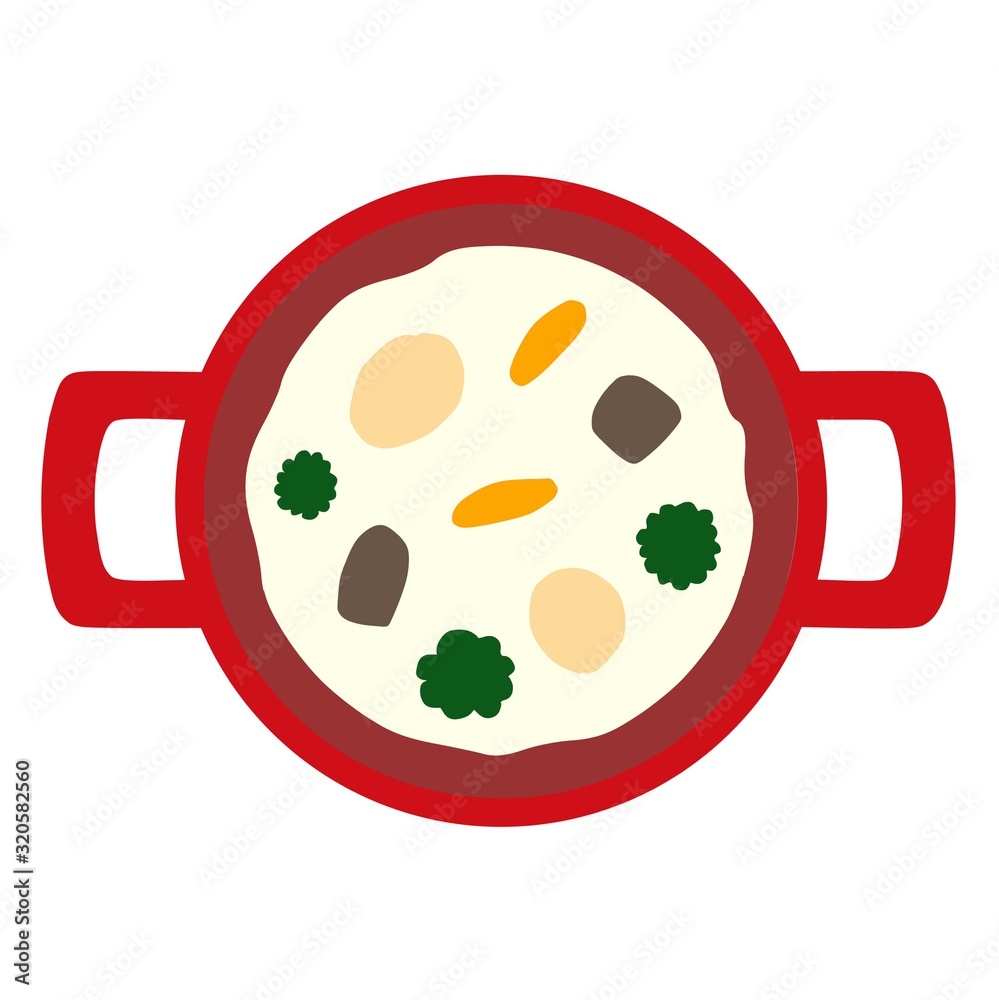 シチュー 鍋 食べ物 イラスト Stock イラスト Adobe Stock