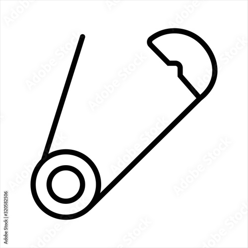 needlework tool line icon pin